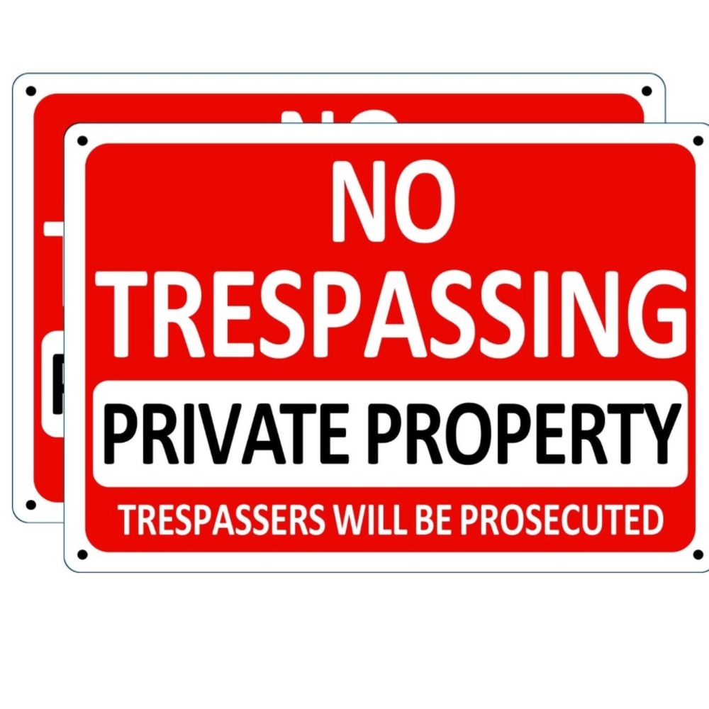 NEW Metal NO Trespassing Private Property Trespassers will be Prosecuted 10 x 7”